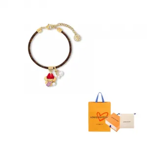 LOUIS VUITTON Тканевый, металлический браслеты женские brown