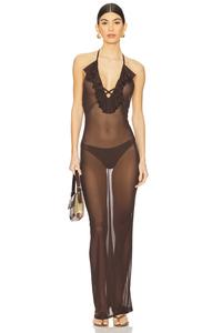 Макси-платье Alazane от Superdown, brown