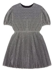 Philosophy Di Lorenzo Serafini Kids платье с короткими рукавами и складками, серебристый