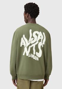 Толстовка CREW AllSaints, зеленый