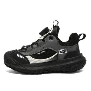 Кроссовки для бега для детей, нескользящие, износостойкие, с отскоком, теплые Mulinsen, черный