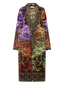 Пальто в технике пэчворк Pierre-Louis Mascia, коричневый