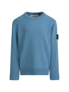 Свитер с нашивкой-логотипом Stone Island Junior, синий