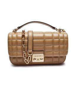 Кожаная сумка через плечо Tribeca Michael Kors, бежевый