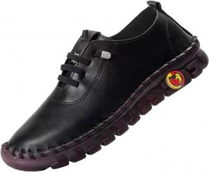 Generic Женские удобные дышащие кроссовки на плоской подошве, кожаные мокасины без шнурков, ручной работы, мягкие обувь и сандалии