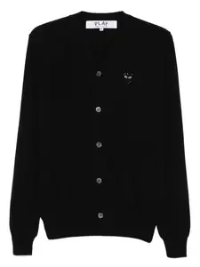 Кардиган с эмблемой и стразами Comme Des Garçons Play, черный