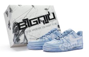 Кроссовки Nike Air Force 1 Skateboard Shoes Women's Low-Top White Blue