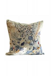 Чехол на подушку Carroll синий/бежевый Loberon, размер: ширина 50см, высота 50см.