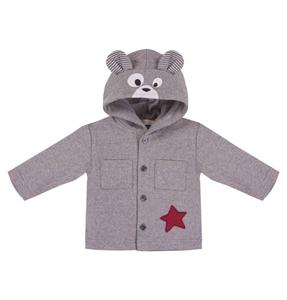 EMC Детская вязаная толстовка с капюшоном серого цвета