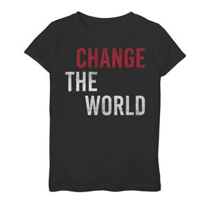 Футболка с текстовым рисунком Fifth Sun Change The World для девочек 7–16 лет Licensed Character