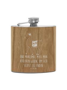 Mr. & Mrs. Panda Фляжка из альпаки с надписью коричневого цвета