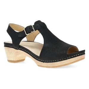 Women's Laverne Sandal In Black Milled Nubuck Dansko