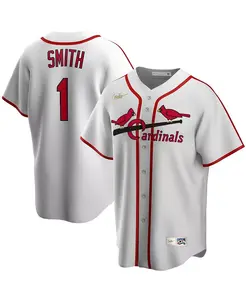 Мужская белая майка игрока Ozzie Smith St. Louis Cardinals Home Cooperstown Collection Nike