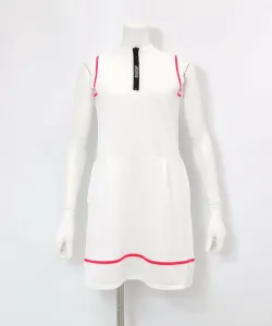 Вязаное платье без рукавов с частичной сетчатой вставкой Archivio, цвет White(090)