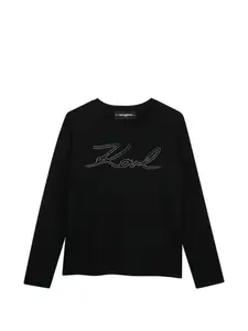 Футболка Karl Lagerfeld Kids, черный