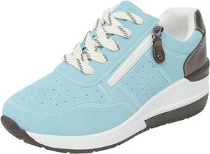 Женские кроссовки для тенниса, модные сникеры, ортопедическая комфортная обувь для женщин, медсестер, платформенные туфли на молнии, для ходьбы и бега, повседневные кроссовки, удобные, легкие и дышащие Baimiu, небесно-голубой