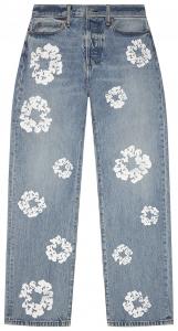 Джинсовые брюки Denim Tears Baggy Cotton Wreath Denim Pant, синий