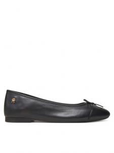 Балетки Toe Cap Leather Ballerina FW0FW08759 Tommy Hilfiger, черный