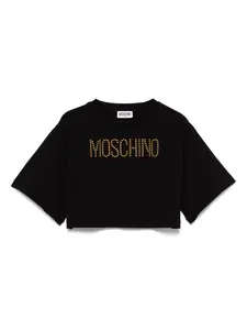 Футболка с логотипом Moschino Kids, черный