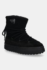 Женские зимние ботинки Gant Snowhill из овчины на шнуровке, черный