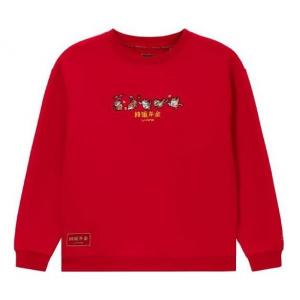 Худи Li-Ning Sports Stylish Series Round Neck Pullover 'Red', красный