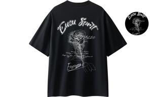 Футболка с рукавом дроп-шиплер унисекс EUSU, белый [Не светится в темноте]