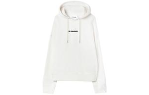 Женский худи с принтом логотипа кремовый JIL SANDER, белый