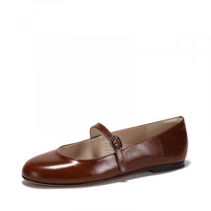 Женские туфли-лодочки Flat Mary Jane Brut Ros′e, коричневый