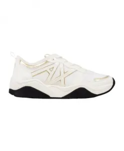 Кроссовки на шнуровке из полиэстера с резиновой подошвой. Armani Exchange, белый