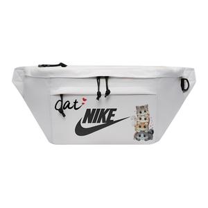 Nike Одноплечевая набедренная сумка через плечо унисекс белая, Stacked Cats