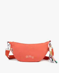 Сумка-хобо из переработанного полиамида Munich, коралловый