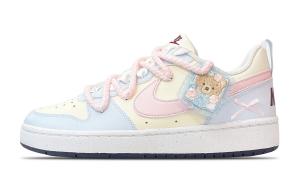 Кроссовки Nike Court Borough Skateboarding Shoes Women's Low-top Blue And Yellow Powder, синий