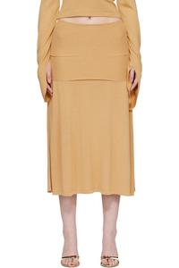 Aya Muse Юбка миди Rylin бежевого цвета