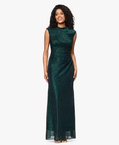 Женское платье с разрезом и рюшами из жатого материала Betsy & Adam, зеленый