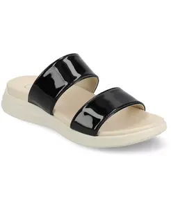 Женские сандалии на удобном клине Janis Double Band Journee Collection, черный