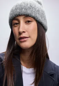 Вязаная шапка с пайетками Street One, Grau