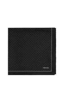 Шарф в горох Tom Ford, черный