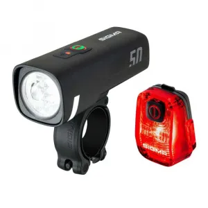 Комплект велосипедных фонарей Sigma Aura 50 + Hiro 10, прозрачный