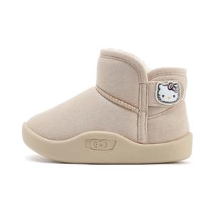 Hello Kitty термостойкие легкие амортизирующие нескользящие мид-топ детские зимние ботинки unisex Sanrio, бежевый