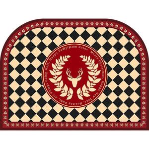 Dajiang Ковер 80х120 см из диатомита для ванной комнаты, овальный, быстросохнущий, новогодний стиль с оленем