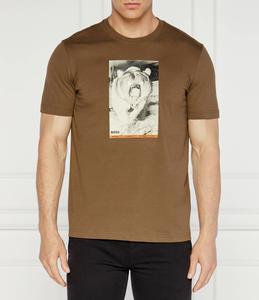 Футболка BOSS ORANGE Regular Fit, коричневый
