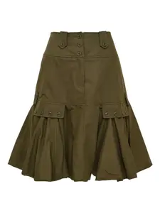 Юбка миди со складками Rokh, зеленый