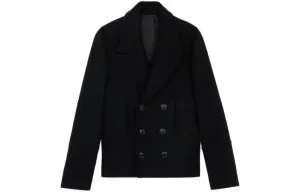 AMIPARIS Пальто мужское Black Lapel Moderate Straight Fit