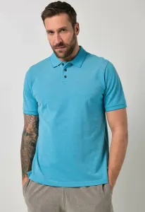 Двухцветная рубашка-поло с полурукавами Jp1880, Pale Blue