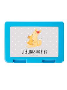 Mr. & Mrs. Panda Ланч-бокс «Мама-лисица» с надписью, пастельно-серый цвет