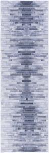 Ковер SAFAVIEH, 77 x 244 см, из коллекции Washable Rug Faux Hide - ковер-дорожка, Light Grey & Grey, противоскользящий, современный принт, идеально для гостиной, прихожей, кухни, холла, спальни (FAH516F)