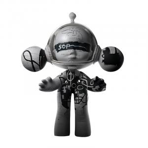 1000% 400% mega α skullpanda jean michel basquiat модные фигурки POP MART, Confirmed - 002 Hidden - 400% (unpacking and unpacking)