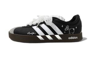 Adidas Neo Кроссовки для скейтбординга VL Court 2.0 Meow Love Butterfly, устойчивые к истиранию, балансирующие, низкие, унисекс, черные, белые