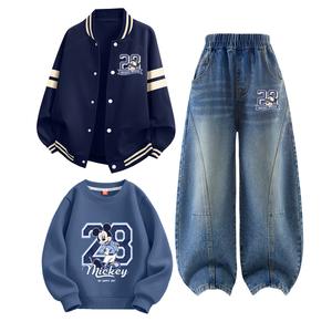 Детский спортивный комплект Casual из 3 предметов Disney, темно-indigo синий+темно-denim синий+темно-indigo