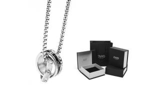 OWO Титановое стальное ожерелье мужское серебристое